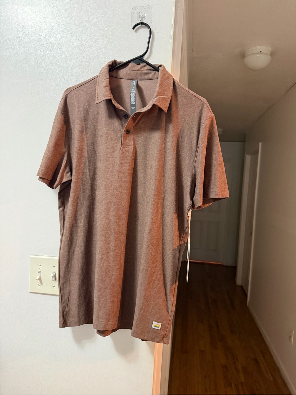 Vuori Rust-Brown Short Sleeve Polo